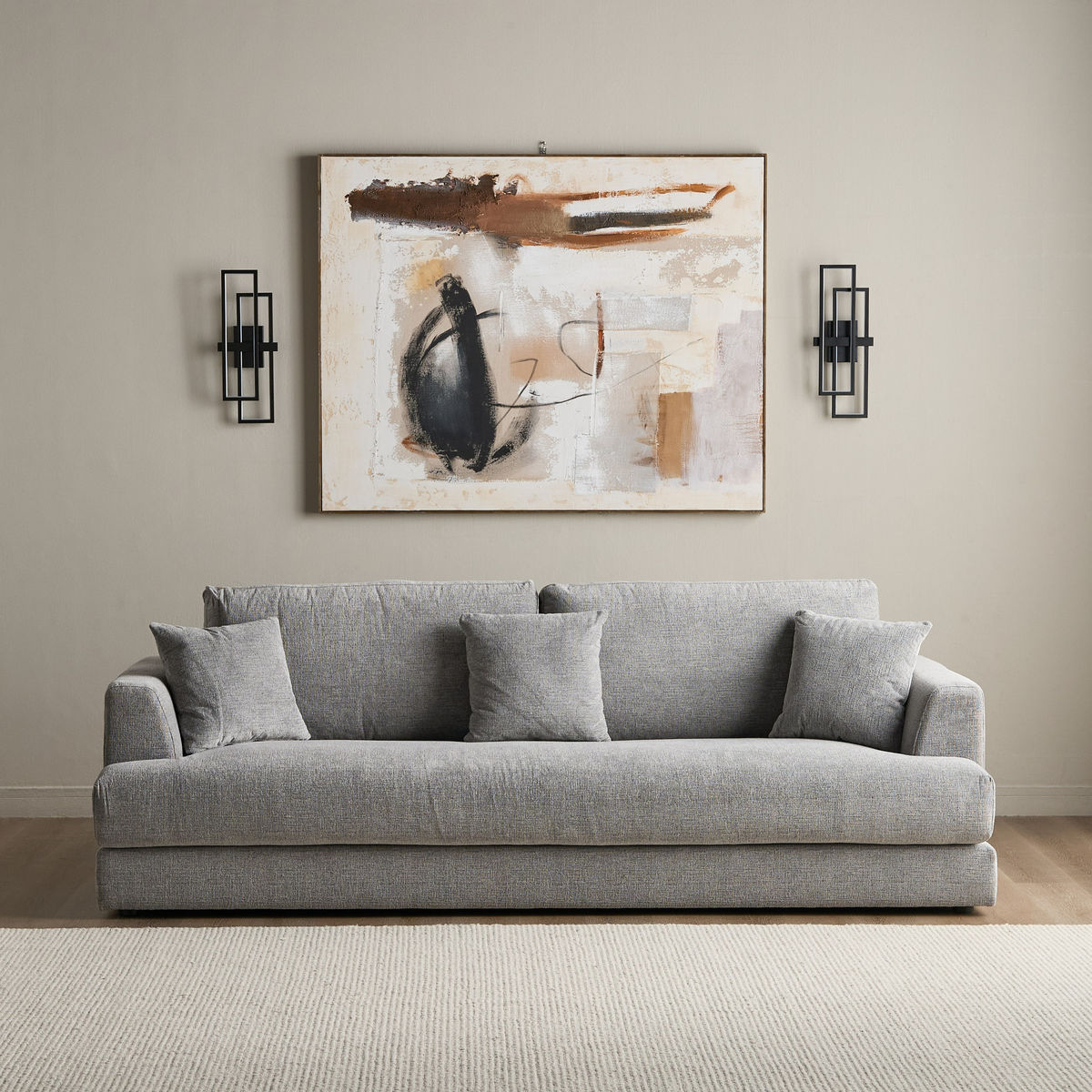 كنبة 3 مقاعد قماش – 3 Seater Fabric Sofa